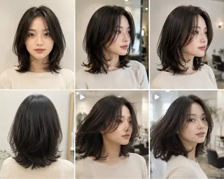 ミディアム M.SLASH菅原 正裕のヘアスタイル