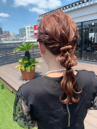 セミロング ヘアアレンジ Emma ecole /栄/RIOのヘアスタイル