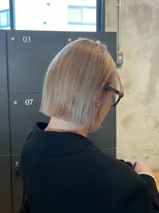 ショート カラー Koko . 🤍ボブ ✧*。のヘアスタイル