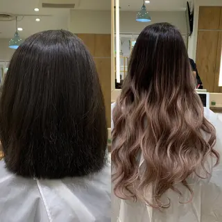 ロング カラー ヘアアレンジ TATSUYA アートディレクターのヘアスタイル