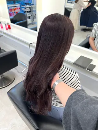 ロング カラー NANO/ ブリーチ×レイヤーのヘアスタイル