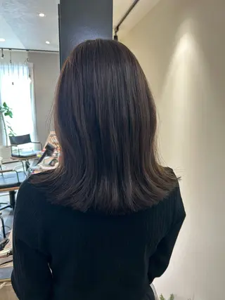 セミロング カラー hubhair レイヤー/透明感のヘアスタイル