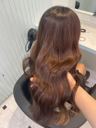 セミロング カラー 【美髪矯正/絹髪】 🎀hinano🎀のヘアスタイル