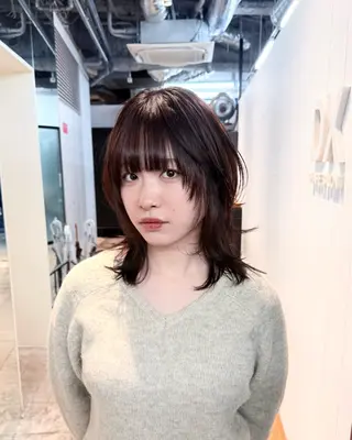 ミディアム カラー カラー系/カット特化 🟠オオタキマサシのヘアスタイル