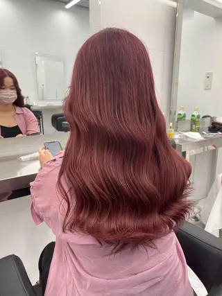 ロング カラー ヘアアレンジ 縮毛矯正/髪質改善/ ブリーチ毛/木元渓太のヘアスタイル