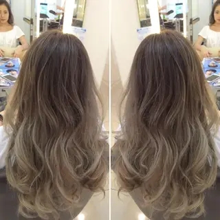 ロング カラー 似合わせ/代表 髪質改善/山田将大のヘアスタイル