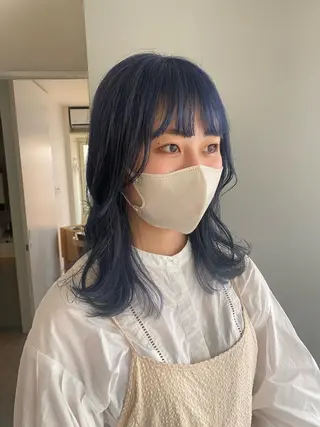 セミロング カラー ヘアアレンジ ボブ /ニュアンス/ satomi🧸💖のヘアスタイル