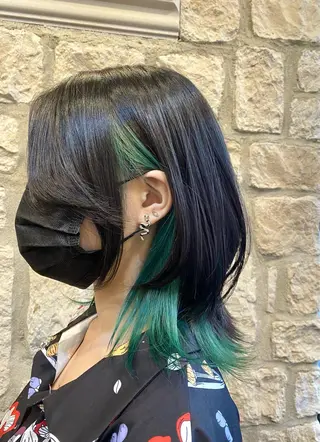 セミロング カラー ブリーチカラー⸜♡⸝ クルミ🐍のヘアスタイル