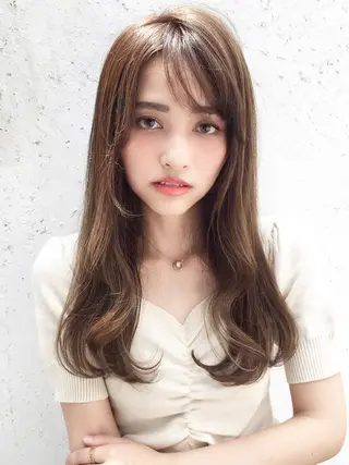 ロング カラー パーマ 韓国ヘア特化型美容師 カワノマイ🇰🇷のヘアスタイル