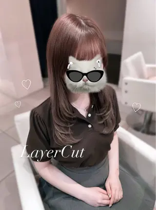 ミディアム yuuna モデル募集中🤍のヘアスタイル
