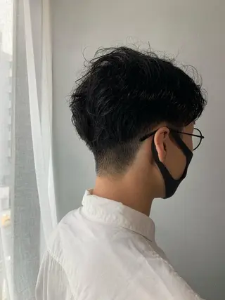 ショート パーマ メンズ ボブパーマコテ巻き風 パーマNo1深江秀平のヘアスタイル