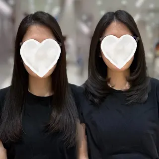 ミディアム 内田 志乃のヘアスタイル