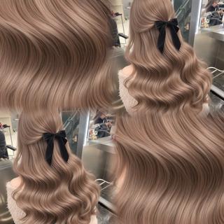 ロング カラー ヘアアレンジ ハイトーン特化💍 NØRN💍韓国のヘアスタイル