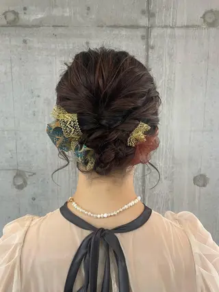 ミディアム ヘアアレンジ はやしほのか| マンツーマン美容師のヘアスタイル
