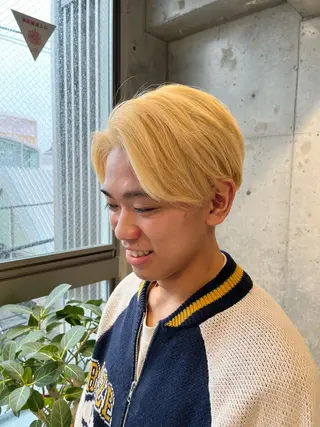 カラー メンズ 🍀透明感カラー×垢 抜けボブ リクト💥のヘアスタイル