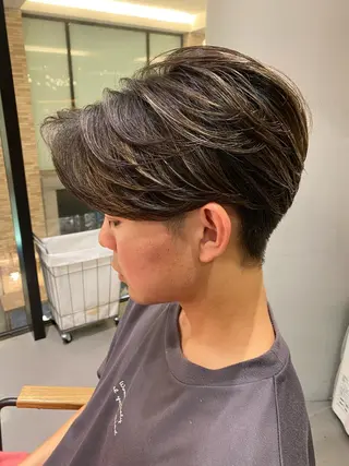 ショート カラー パーマ メンズ unopulir 景山　凌のヘアスタイル