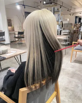 ミディアム カラー ✨艶ブリーチカラー ✨四ノ宮裕己のヘアスタイル