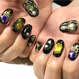 ネイル 渋谷／チップ長さ出し 👑アプレgel-xのネイルデザイン