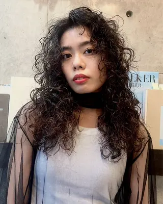 ロング カラー パーマ ヘアアレンジ 📍岡山/倉敷 MIKUのヘアスタイル