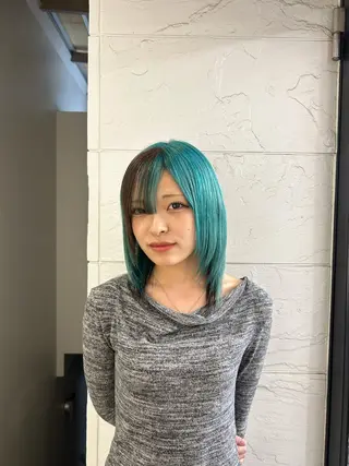 ミディアム カラー ダメージレスカラー /ひなののヘアスタイル