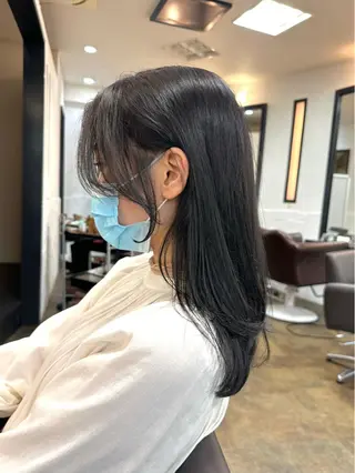 セミロング カラー 矢野 晃平のヘアスタイル