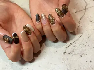 ネイル 韓国/ワンホン/長さ 出しつけ放題🎀のネイルデザイン
