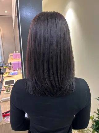セミロング カラー hubhair レイヤー/透明感のヘアスタイル