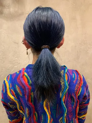 ミディアム カラー ヘアアレンジ ボブパーマコテ巻き風 パーマNo1深江秀平のヘアスタイル