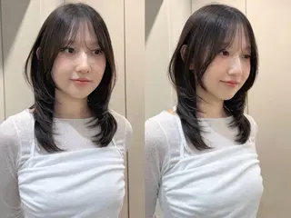 ミディアム カラー -みつま はるな-のヘアスタイル