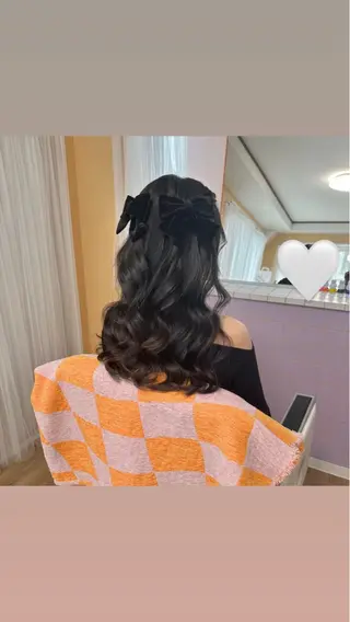 ロング ヘアアレンジ 杏寿 ヘアセットサロンのヘアスタイル