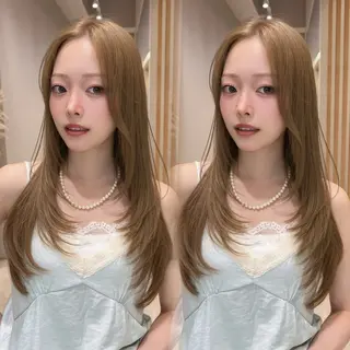 ロング カラー レイヤー/髪質改善 Lond ambreのヘアスタイル