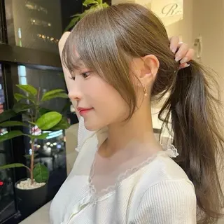 ロング カラー 地毛風矯正✨×髪質 改善⭐️NOJIのヘアスタイル