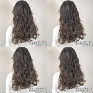 セミロング カラー あさだ しゅうたろうのヘアスタイル