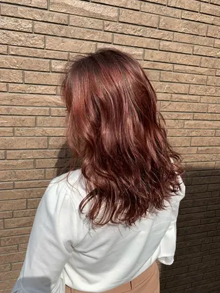 セミロング カラー 韓国レイヤー×艶髪 ハイトーンRyukiのヘアスタイル