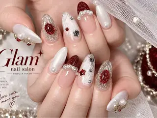 ネイル エツメ💅 長さ出し🎀デザインのネイルデザイン