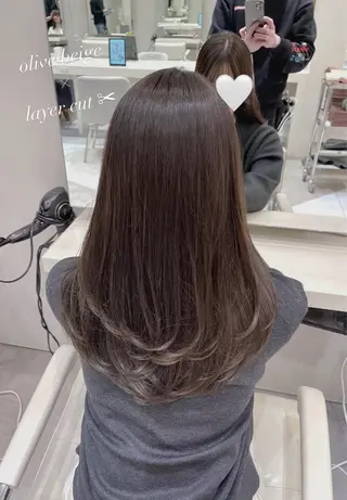 セミロング カラー k-two top stylist 林原のヘアスタイル
