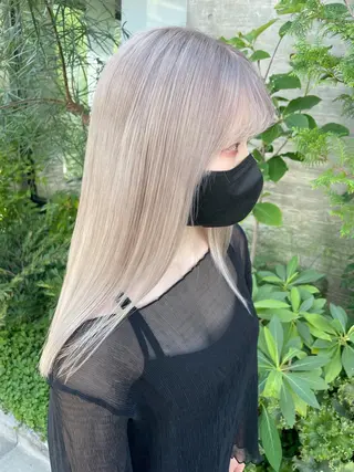 ロング カラー 顔周りカット 【オノザワリョウ】のヘアスタイル