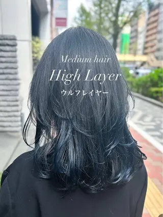 ミディアム カラー 顔周りレイヤー/ボブ 銀座✨中野まさひろのヘアスタイル