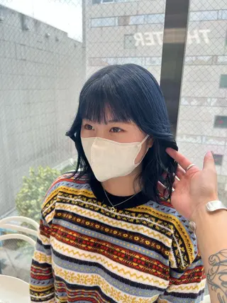 ミディアム カラー 🫧レイヤーカット ・ハッシュ🫧龍星のヘアスタイル