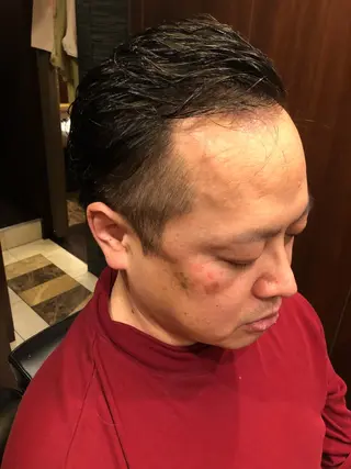 ショート パーマ メンズ 木村 りきのヘアスタイル