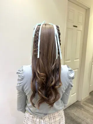 ヘアアレンジ 💖韓国カラー エクステmikotoのヘアスタイル