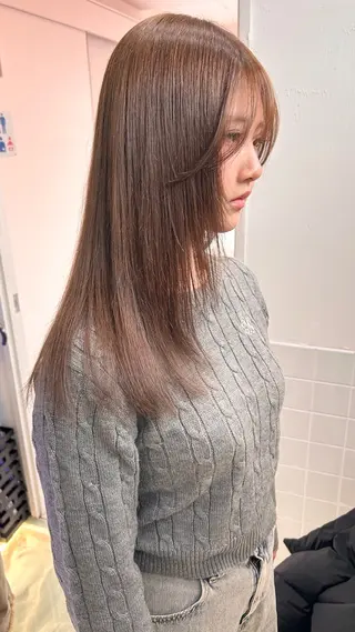 ロング カラー レイン🌏🌱 似合わせ/ハイトーンのヘアスタイル