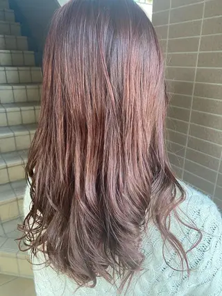 セミロング カラー ゆめ ベージュカラーのヘアスタイル