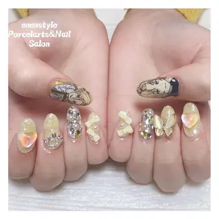 ミディアム ネイル 🐾enen style 🐾のネイルデザイン