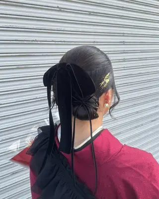 セミロング ヘアアレンジ 艶カラー/ヘアセット 着付け　ふうか　渋谷のヘアスタイル