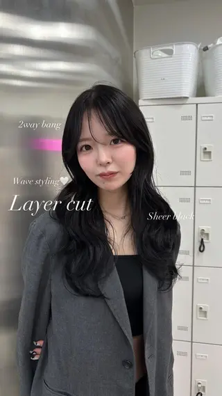 カラー 抜け感レイヤー︴ ニュアンスカラーのヘアスタイル