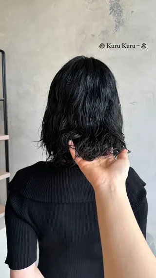 ミディアム パーマ ショート・ボブ れいかのヘアスタイル