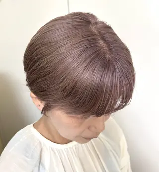 カラー 横山ダブルカラー ハイライト透明感カラのヘアスタイル