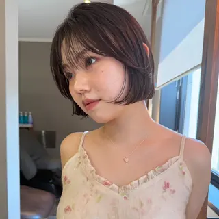ショート カラー パーマ/透明感カラー 元町🌱takutoのヘアスタイル