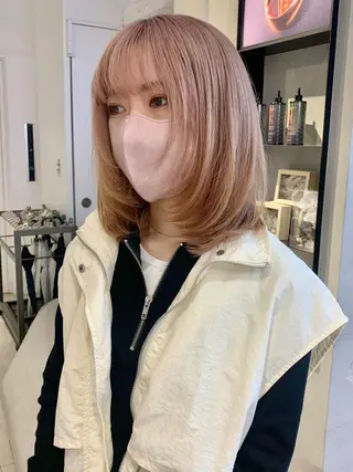 ミディアム カラー Kureha/ネイル トレンドヘアのマツエク・マツパデザイン